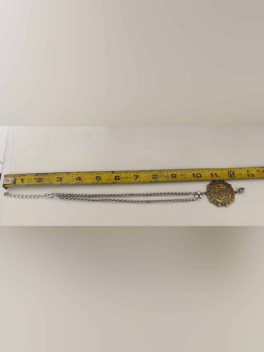 Brighton Gold and Silver Medallion Pendant Necklace - Picture 4 of 4